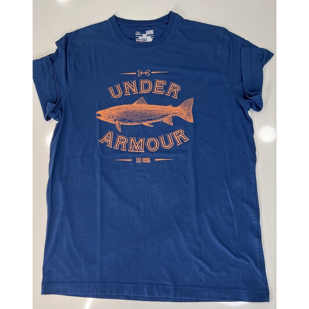 Under Armour Orange Salmon Men’s Small Loose Short Sleeve T Shirt